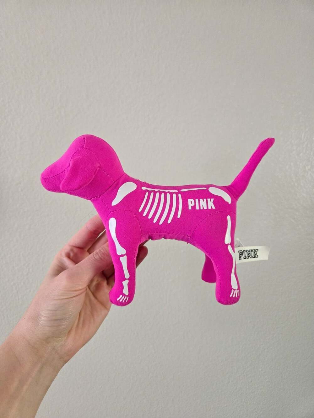 Victoria's Secret Pink Skeleton Mini Dog Plush Toy